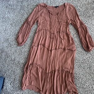 Wishlist Women's Long Sleeve Rust Dress